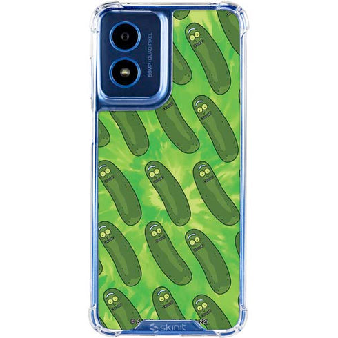 Adult Swim Rick and Morty Pickle Rick Pattern Moto G 5G (2024) Clear Case